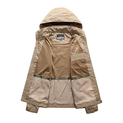 FujianChoice Mens Waterproof Jacket Plus Size Windbreaker by zapcart