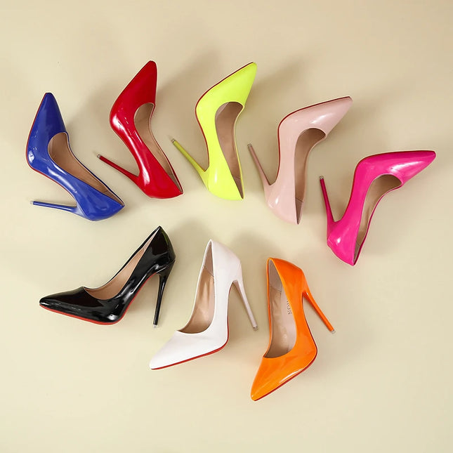 ZLMIAO SHZHANG Women 12cm Stiletto Heels Colorful Wedding by zapcart