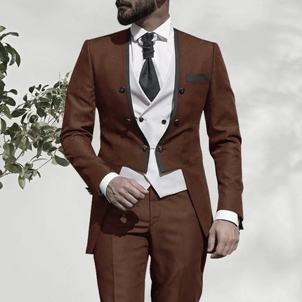 CN Jiangsu Slim Fit 3 Piece Wedding Premium Suit For Groom by zapcart