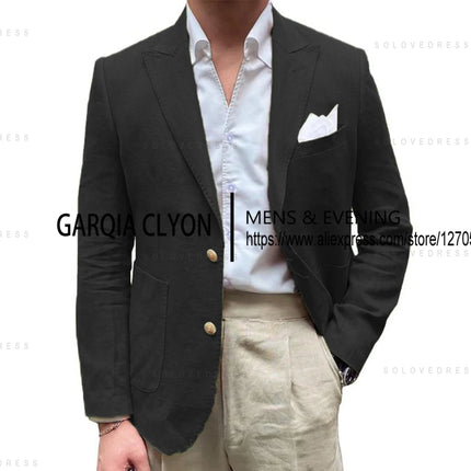 CN Jiangsu Just One Blazer Linen Suit For Men Wedding Ready by zapcart