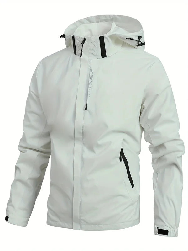 Men Waterproof Rain Jacket Hooded Outdoor Windproof Fujian by zapcart