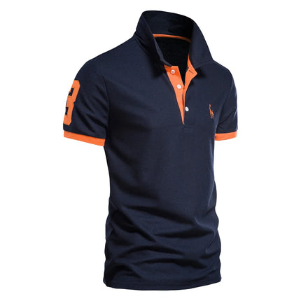 AIOPESON Embroidered Polo Shirt For Men Slim Fit Premium by zapcart
