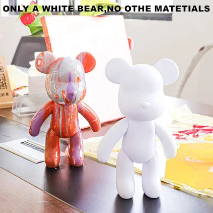 Bearbrick DIY Sculpture For Parents And Kids Paintable Gift by zapcart