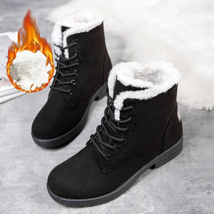 Snow Women Boots Keep Warm Plush Platform Fur Winter Shoes by zapcart