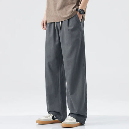 BokChoy Men Lyocell Loose Wide Leg Pants Lightweight by zapcart