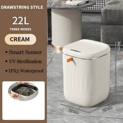24L Smart Sensor Trash Can Bathroom Electronic Garbage Bucket Automatic Intelligent Sensor Dustbin For kitchen Toilet Wastebaske by zapcart
