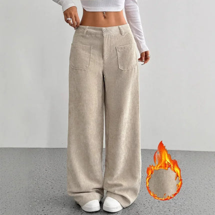 Womens Wide Leg Pants Loose Casual Floor Length Pockets by zapcart