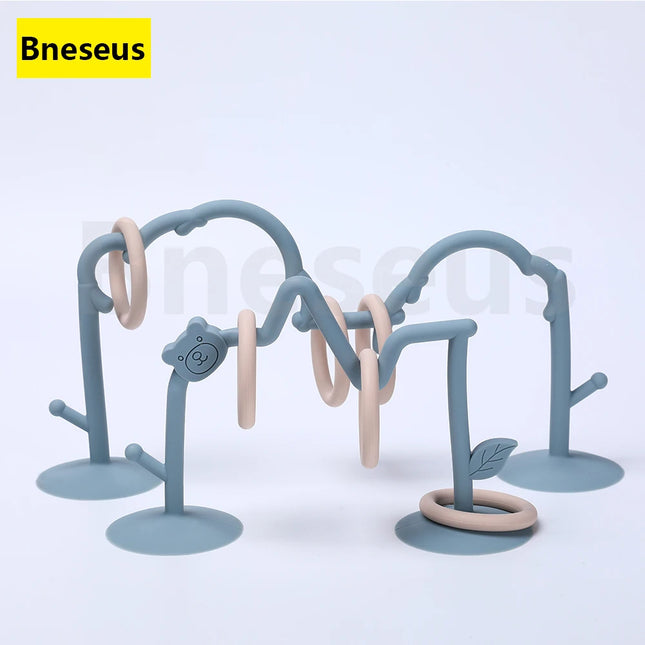Bneseus Baby Toy Silicone Educational Toy Infant Montessori Toy Teething Track Maze Silicone Rollercoaster Bead Chain Accessorie by zapcart