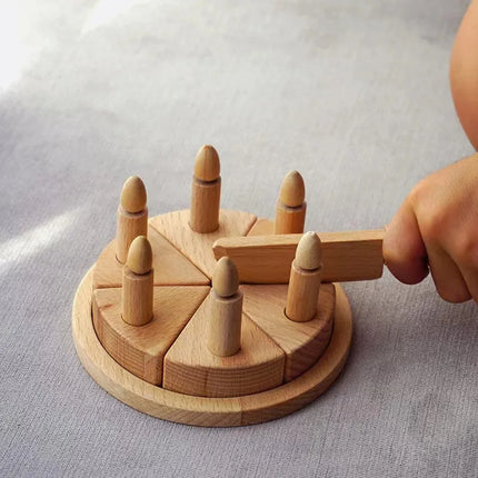 Jumpsecret Kids Montessori Wooden Sorting Cups With Beads