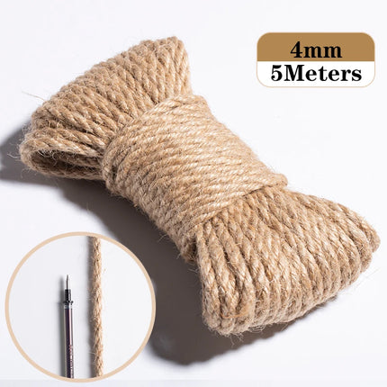 SQLzcCN Natural Jute Ribbon 5M for DIY Crafts and Gift Wrap by zapcart