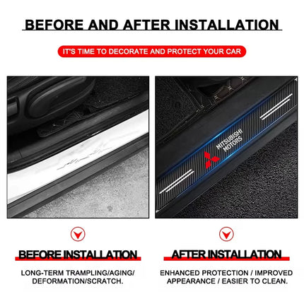 Mitsubishi Carbon Fiber Door Sill Protector For ASX by zapcart