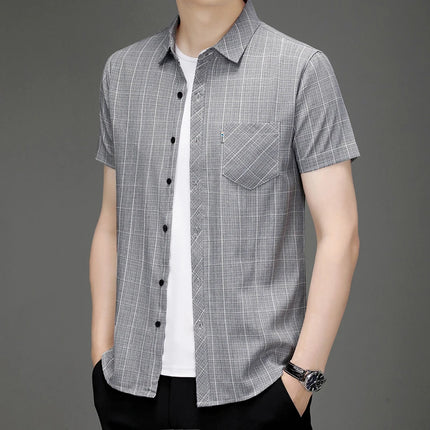 Choice Men No Iron Business Casual Short Sleeve Shirt by zapcart