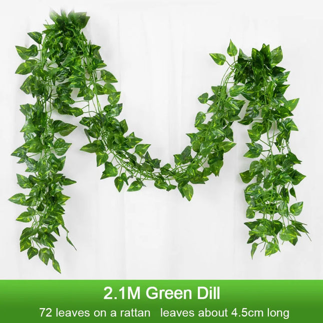 ZQNYCYCN 2.1M Silk Ivy Leaf Garland for Weddings and Decor by zapcart