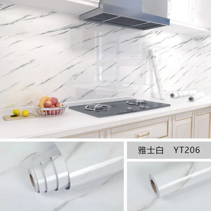 Marble Self Adhesive Wallpaper Waterproof Kitchen Decor by zapcart