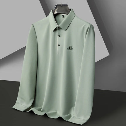 CN Zhejiang Mens Long Sleeve Polo Shirt Advanced Print by zapcart