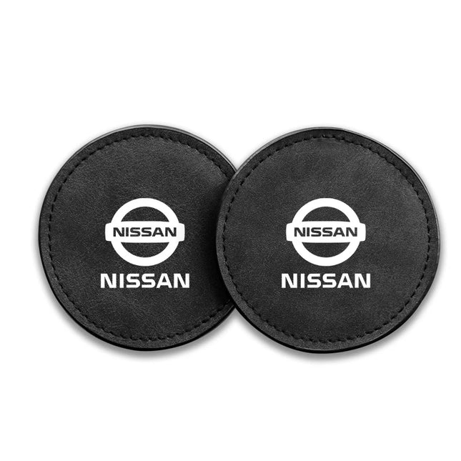 Nissan Suede Cup Holder Mats 2Pcs For Cars Stable Drinks by zapcart