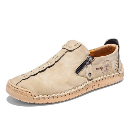 Brangdy Leather Men Slip On Breathable Loafers Plus Size by zapcart