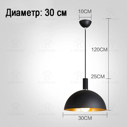 GEW Modern Pendant Lights Black Aluminum Semicircle Kitchen by zapcart