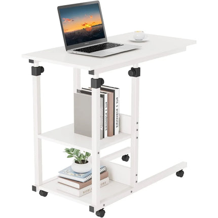 C Shaped Side Table With Wheels Height Adjustable Laptop by zapcart