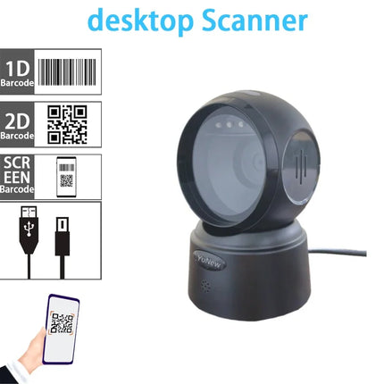YuNew Omnidirectional 2D Barcode Scanner USB 1D 2D QR Store by zapcart