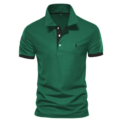 AIOPESON Embroidered Polo Shirt For Men Slim Fit Premium by zapcart