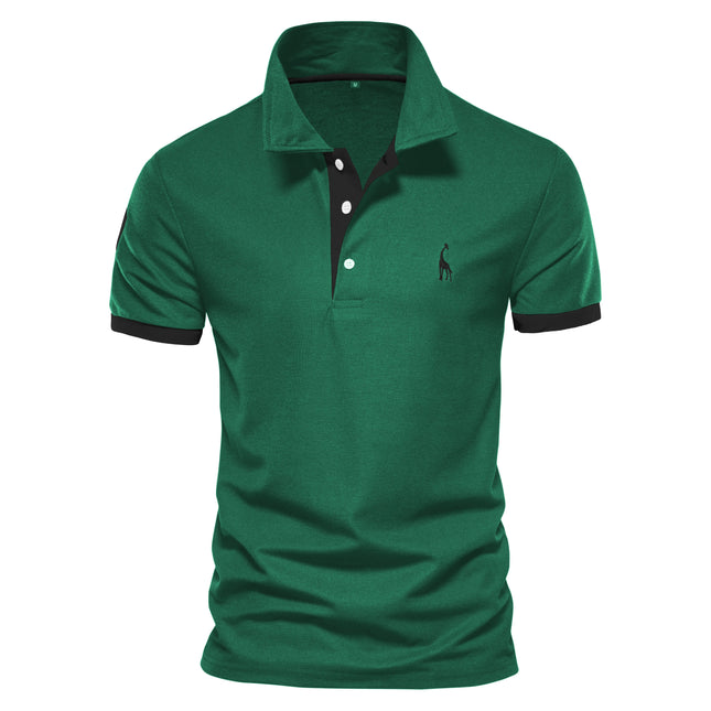 AIOPESON Embroidered Polo Shirt For Men Slim Fit Premium by zapcart