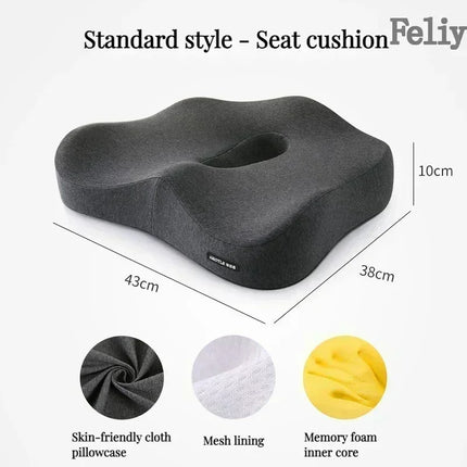 Feliy Memory Foam Office Chair Cushion Lumbar Support by zapcart