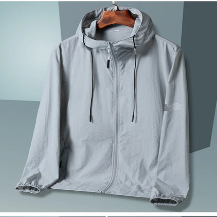 CN Jiangsu Men Hooded Summer Windbreaker Sun Protection by zapcart