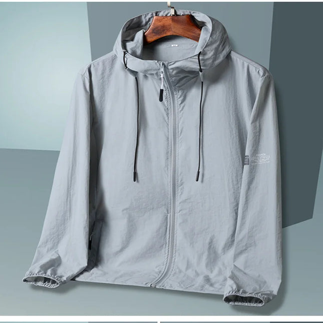 CN Jiangsu Men Hooded Summer Windbreaker Sun Protection by zapcart