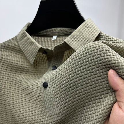 Fujian Choice Mens Polo Shirt Ice Silk Breathable Comfort by zapcart