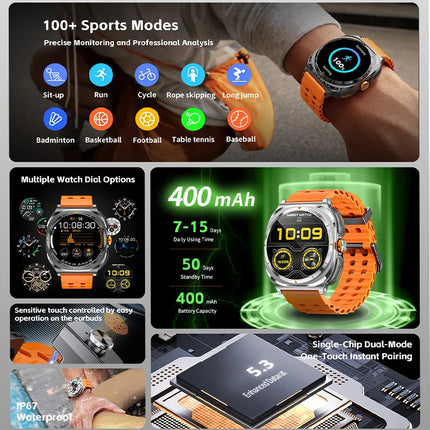 Wireless Smartwatch And TWS Earphones For Fitness Tracking by zapcart