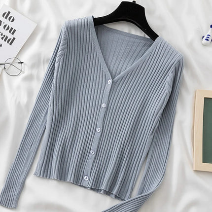 AOSSVIAO Knit Cardigan Crop Top For Women Fairycore by zapcart