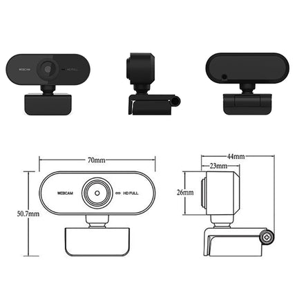 KOQZMH 1080P USB Webcam For Online Courses Built In Mic by zapcart