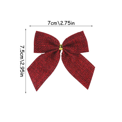 WNYZQCN Christmas Bows 10Pcs Gold Red Holiday Decor by zapcart