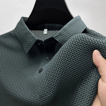 Fujian Choice Mens Polo Shirt Ice Silk Breathable Comfort by zapcart