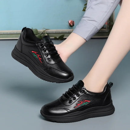 White Breathable Womens Walking Shoes Comfort Anti Slip by zapcart