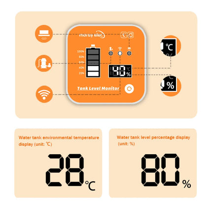 Moray Water Level Monitor 5M For Home DIY Tuya WiFi LCD by zapcart