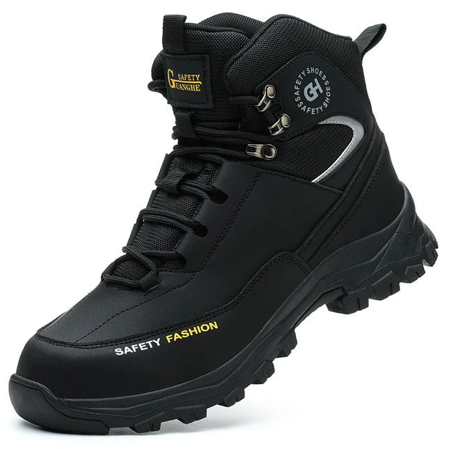 CN Zhejiang Men Anti Shock Steel Toe Boots Indestructible by zapcart