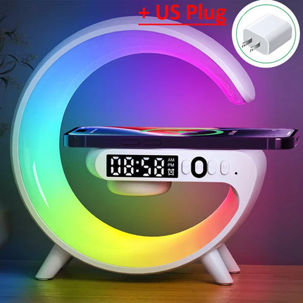 VIKEFON 15W Wireless Charger Pad Stand Phone RGB Night Light