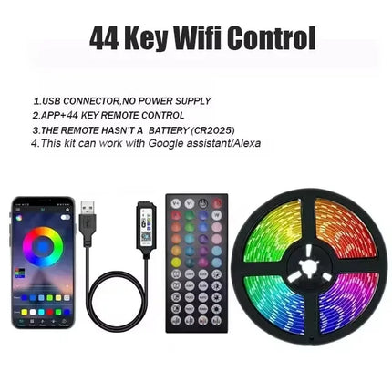 LeiiGeeGo USB RGB LED Strip Light Adhesive For Room Decor by zapcart