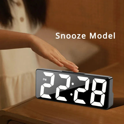 Zapcart Alarm Clock For Home With Mirror LED Display Snooze