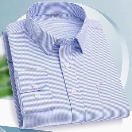 Mens Anti Wrinkle Formal Shirt Long Sleeve Office White by zapcart