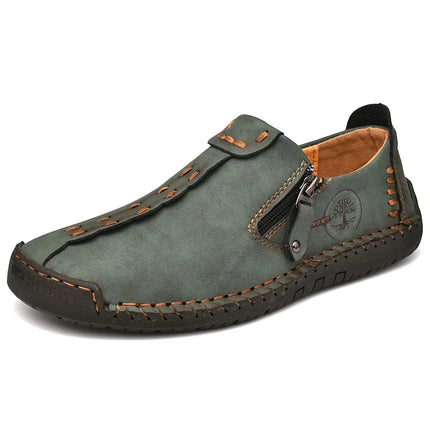 Brangdy Leather Men Slip On Breathable Loafers Plus Size by zapcart