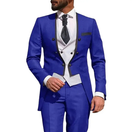 CN Jiangsu Slim Fit 3 Piece Wedding Premium Suit For Groom by zapcart