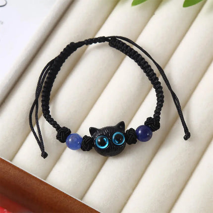 Couples Matching Glow In The Dark Cat Head Bracelets by zapcart