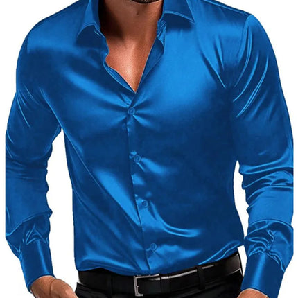 CN Jiangxi Men's Long Sleeve Shirt Silky Smooth Slim Fit by zapcart
