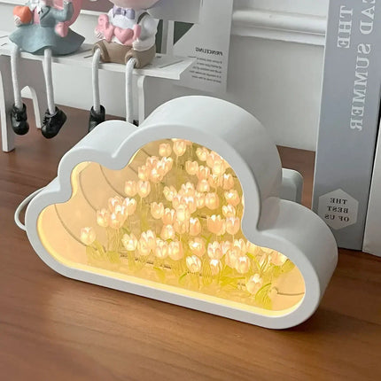 Choice Tulip Cloud Lamp DIY Mirror Night Light for Teens by zapcart