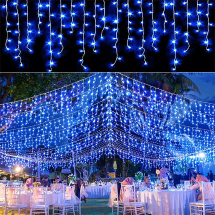 LSDM Outdoor Christmas Curtain LED Lights 5m 0.4-0.6m Home by zapcart