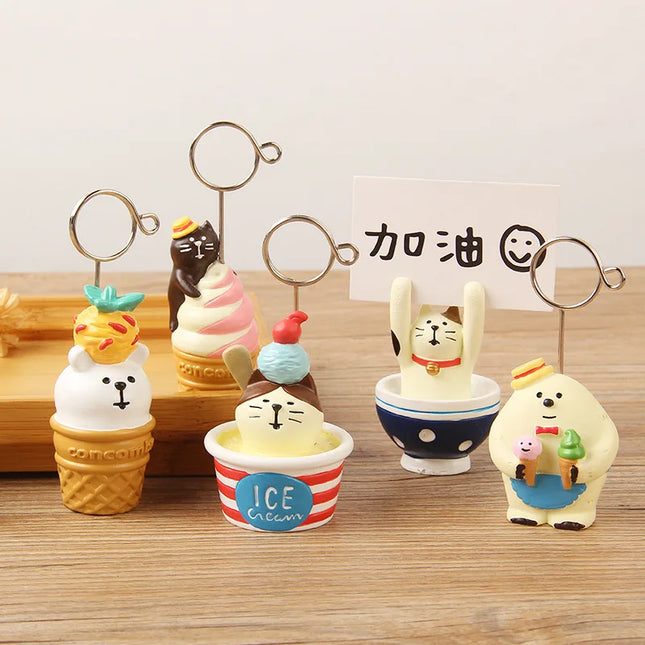Choice Office Desk Note Holder Cute Ice Cream Cat Monster by zapcart