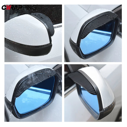 Choice Rearview Rain Visor Carbon Fiber Clear Vision Drivers by zapcart